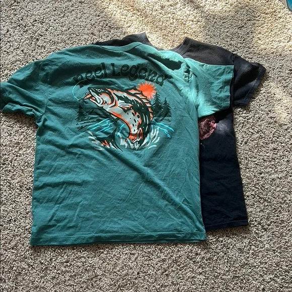 Kids Graphic Tees - Green & Black - Picture 2 of 2